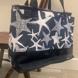 Thirty-One Sand N’ Shore Thermal Tote - navy starfish splash